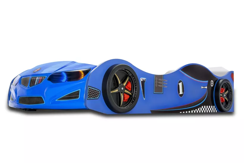 Eco Full Arabalı Yatak Araba Karyola | Mavi