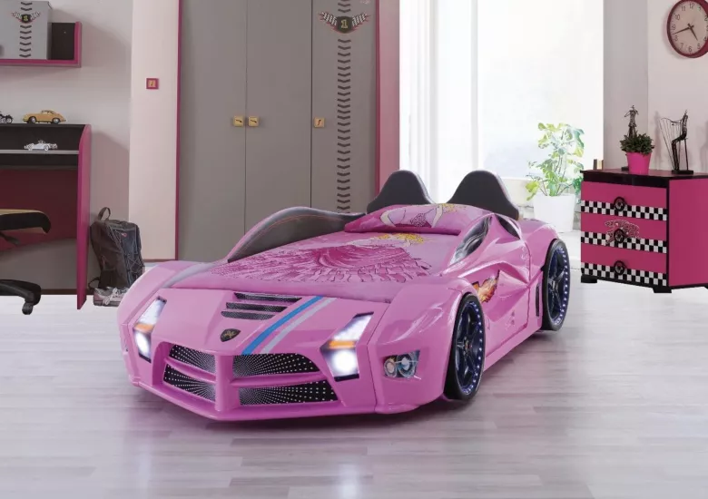 LUXURY ARABA YATAK - PEMBE RENK