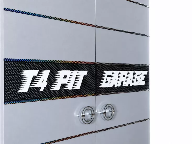 Ferrari 2 Kapılı Dolap - Arabalı Yatak Uyumlu Dolap