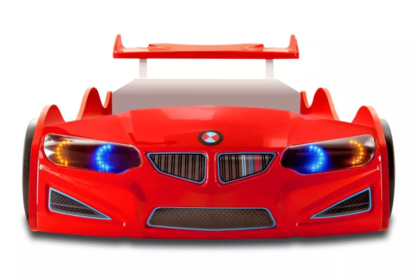 GT2 - Kırmızı Arabalı Yatak | Ön Far Işıklı | Kumandasız