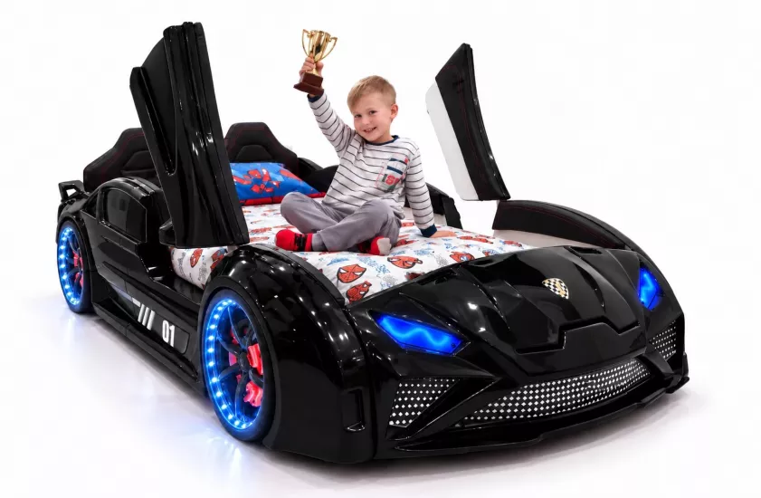 LAMBO - KOLTUKLU, KAPILARI AÇILIR - SİYAH ARABALI YATAK
