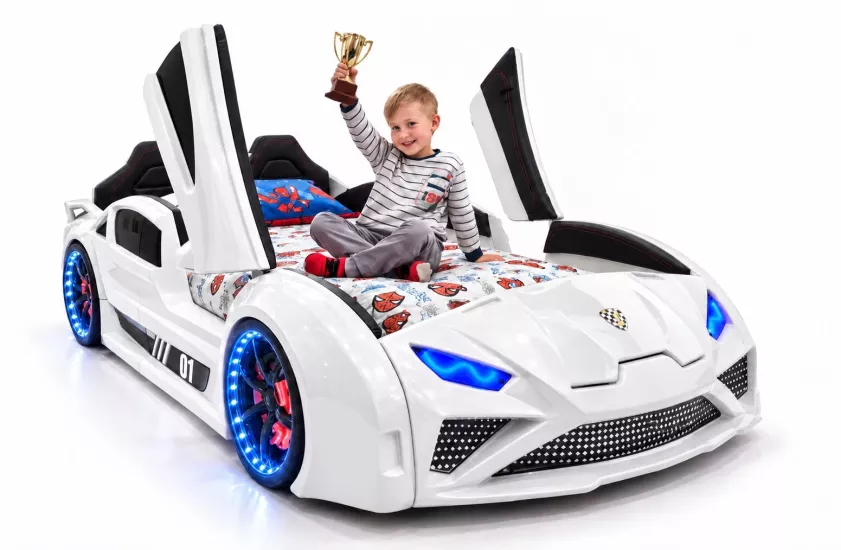 LAMBO - KOLTUKLU, KAPILARI AÇILIR - BEYAZ ARABALI YATAK