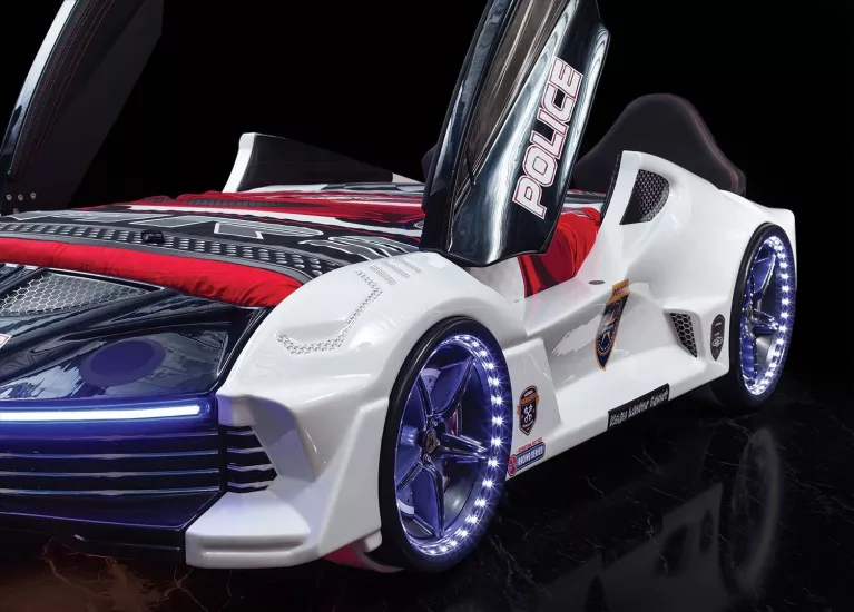 Polis Arabalı Yatak - Siyah&Beyaz