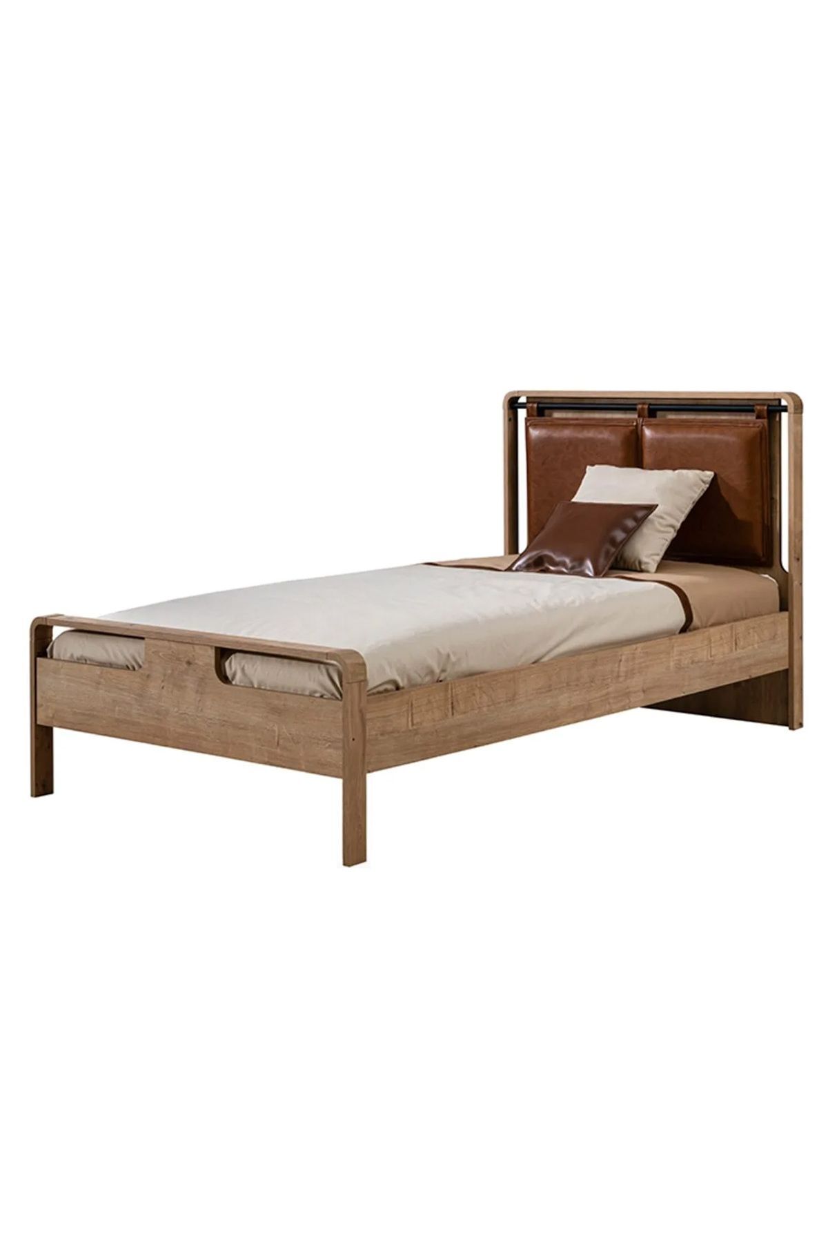 SOLID NATURAL - Ahşap Görünümlü Karyola 120 x 200 cm