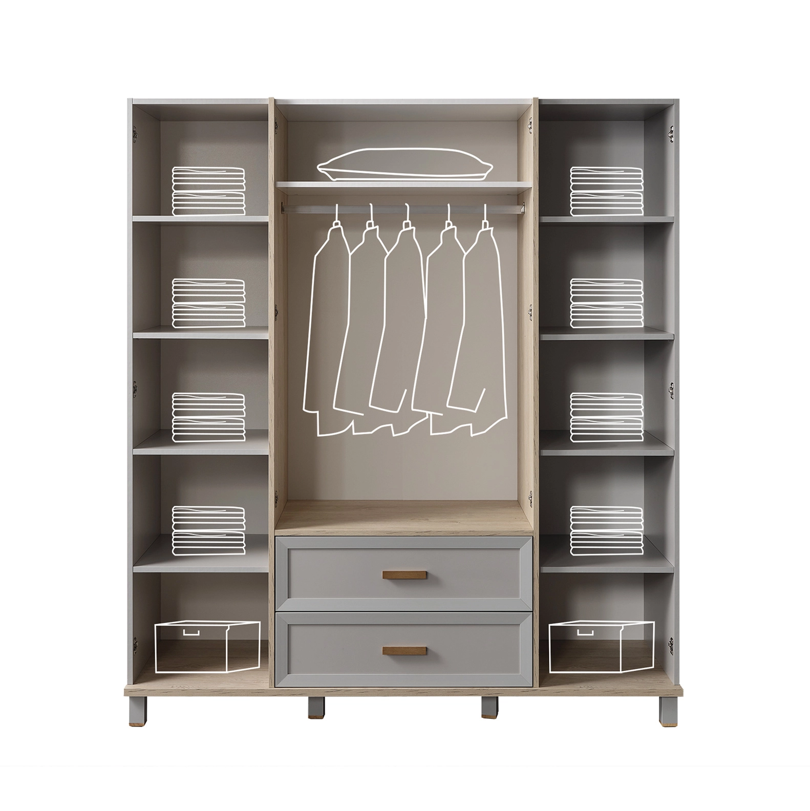 Ekol 4 Kapılı Dolap – Geniş depolama alanı