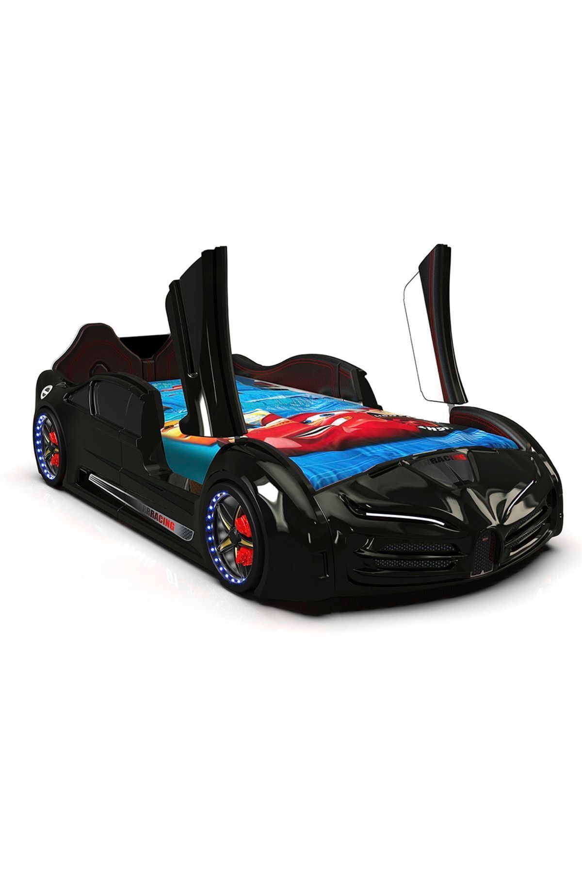 Supercarbeds - Rs - Bugattı - Arabalı Yatak Araba Yatak - Extreme - Kapıları Yukarı Açılır - Beyaz