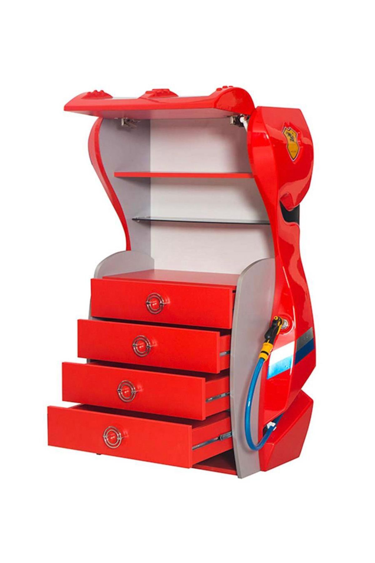 Benzinlik Çocuk Şifonyer (Yarışçı) - Arabalı yatak şifonyeri