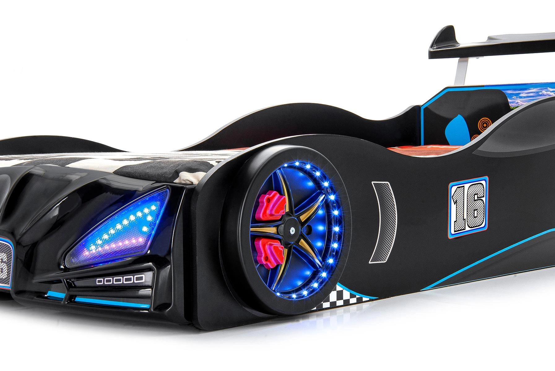 Veron Full Arabalı Yatak | Işıklı, Sesli ve Kumandalı Çocuk Yatağı