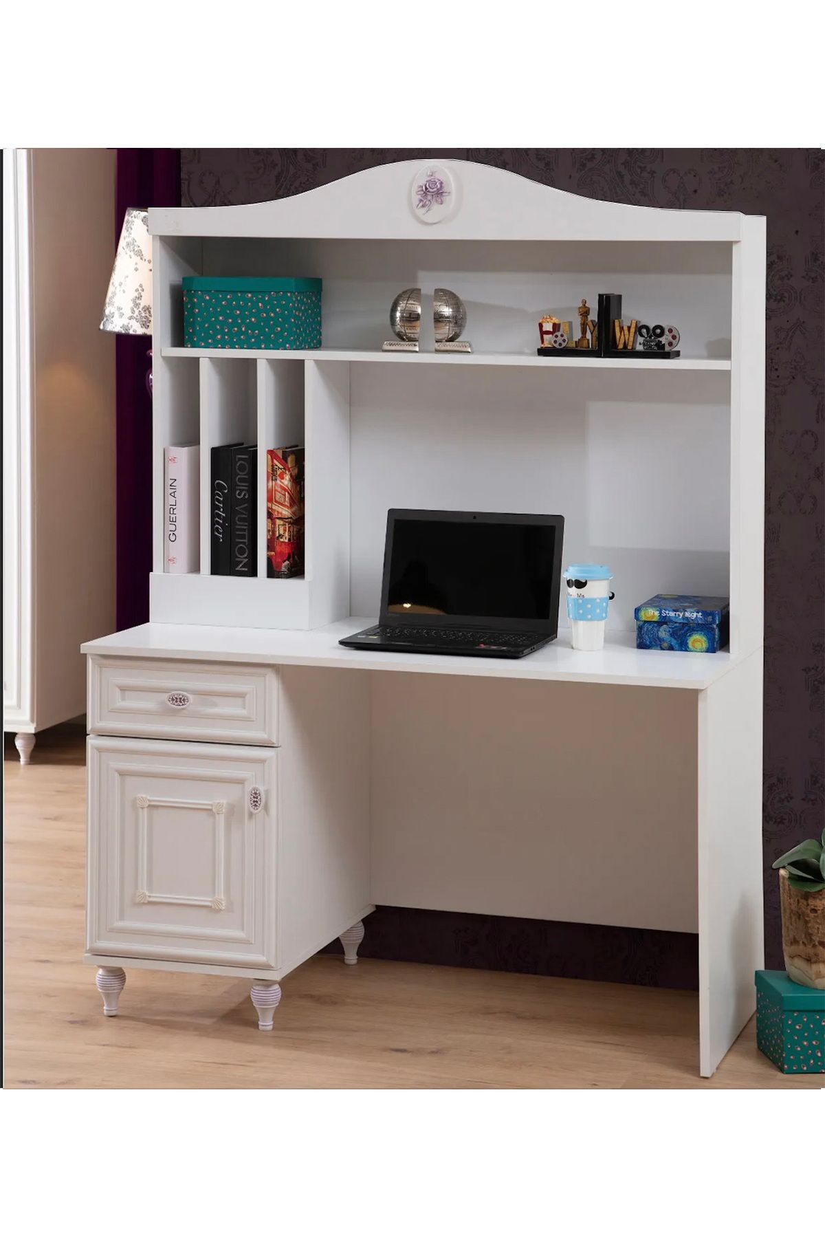 VİŞNE - KIZ ÇALIŞMA MASASI - KIZ BİLGİSAYAR MASASI - ÜNİTELİ