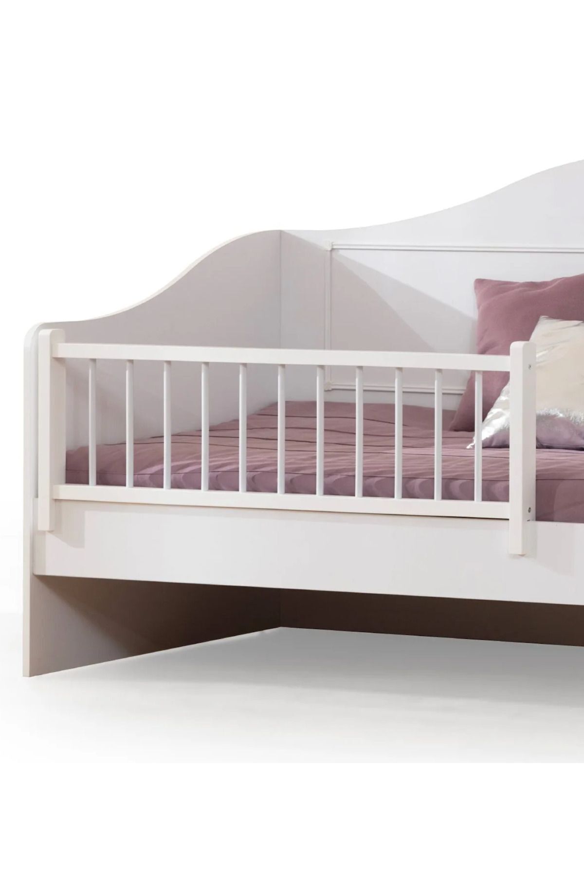 VİŞNE - SEDİR KARYOLA - KORKULUKLU KIZ ÇOCUK KARYOLA  - 100x200 cm