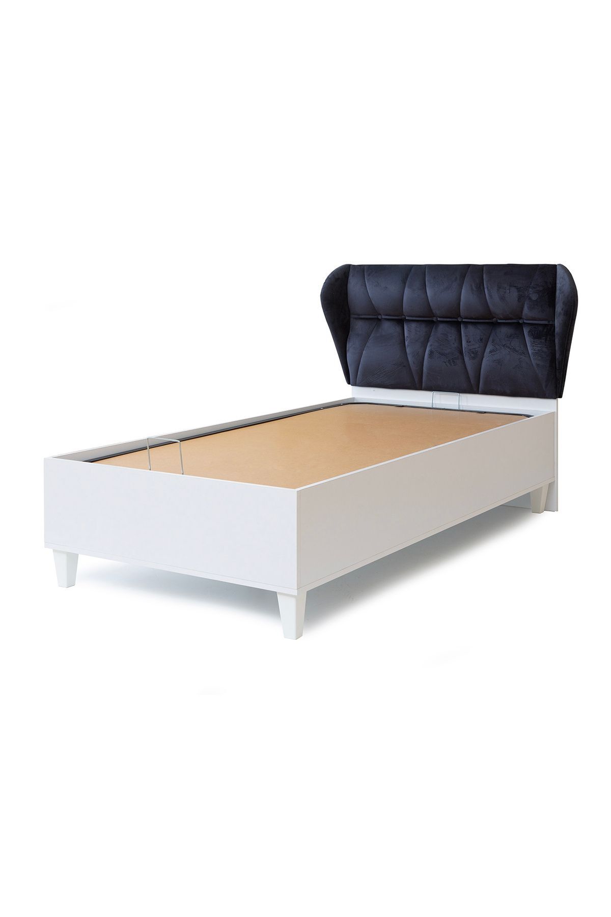 Zümre - Siyah & Beyaz - STANDART AYAKLI BEYAZ BAZA - 120*200 CM